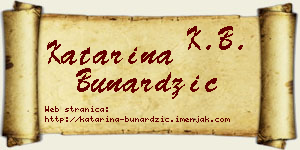 Katarina Bunardžić vizit kartica